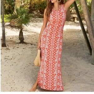 NWT SOLD OUT Lilly Pulitzer Ulla Maxi Dress Flamingo Feather Size M, Sleeveless